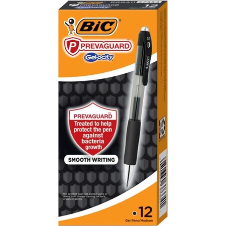 Bic RGGA11BK 0.7 mm Anti Microbial Gel Pan, Black BICRGGA11BK